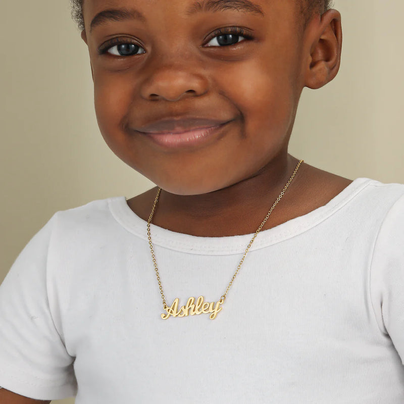 Baby Kids Name Gold 18K Necklace