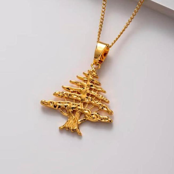 Lebanon 3D Cedar Tree Necklace