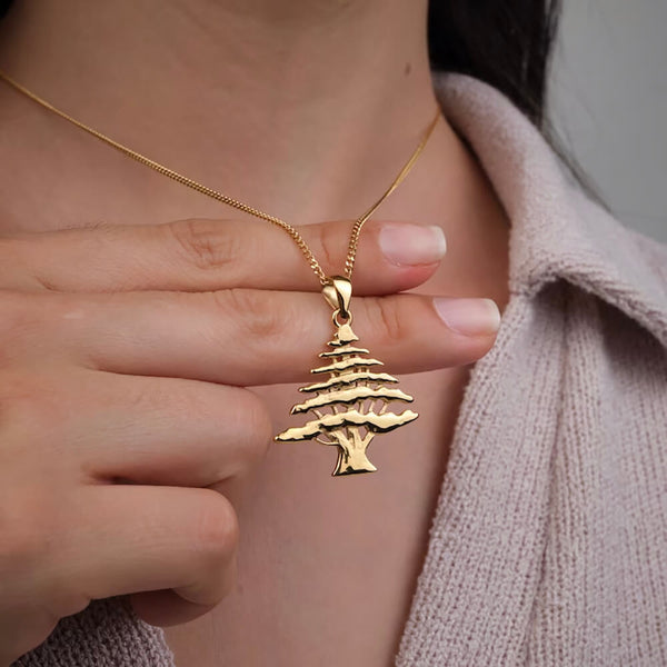 Lebanon 3D Cedar Tree Necklace