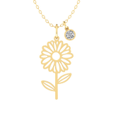 Birth Flower Gold 18K Necklace