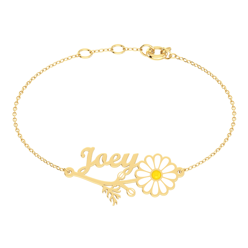 Daisy Name Gold 18K Bracelet