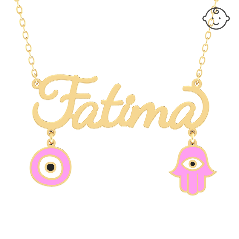 Baby Kids Name Gold 18K Necklace