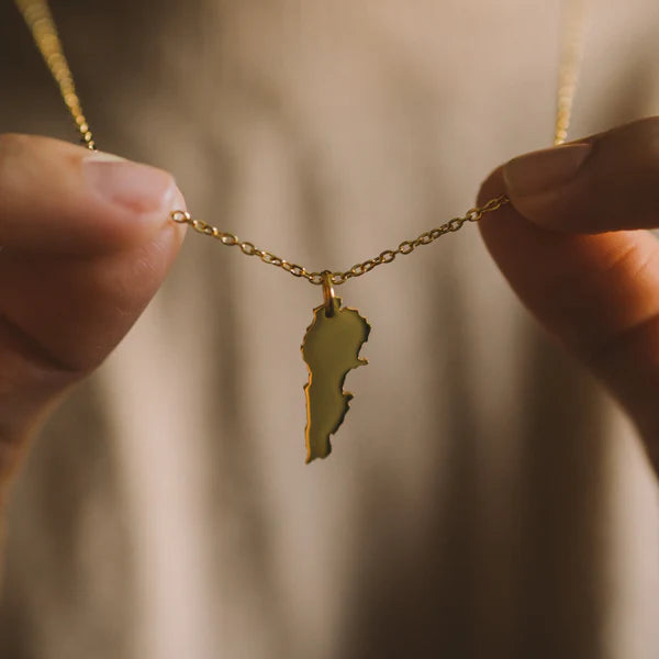 Country Map Silver Necklace