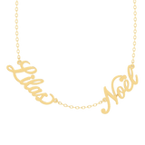 Duo Custom Names Gold 18K Necklace
