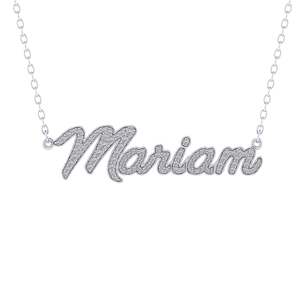 Custom Name Diamond Gold 18K Necklace