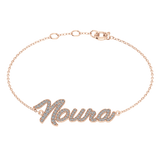 Custom Name Diamond Gold 18K Bracelet