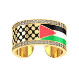 Palestine Flag Kufiya Ring