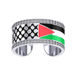 Palestine Flag Kufiya Ring