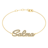 Custom Name Diamond Gold 18K Bracelet