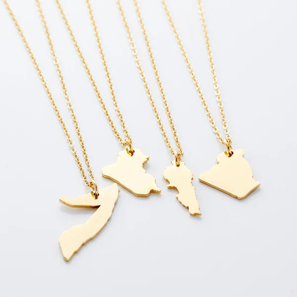 Country Map Necklace