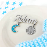 Baby Name Silver Brooch