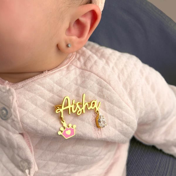 Baby Name Gold 18K Brooch