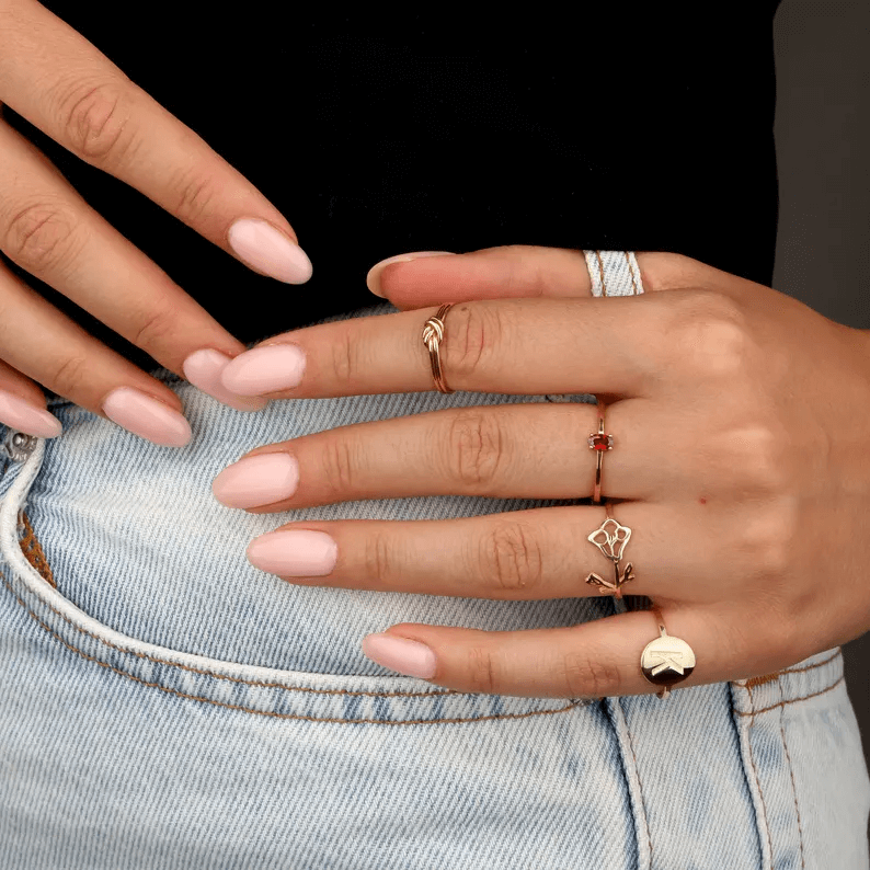 Birth Flower Handcrafted Ring