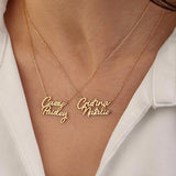 Two Names Merged Necklace