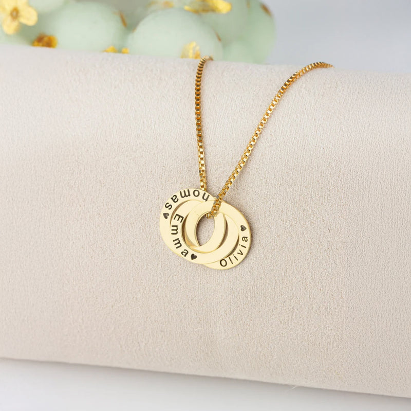 Interlocked Round Hoops Necklace