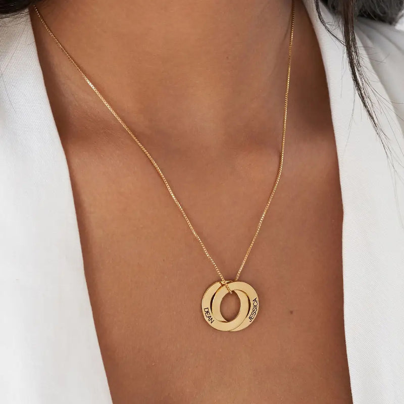 Interlocked Round Hoops Necklace