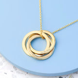 Interlocked Round Hoops Necklace