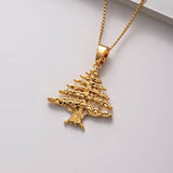 Lebanon 3D Cedar Tree Necklace - For Man