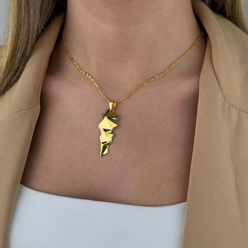 Lebanon 3D Map Necklace