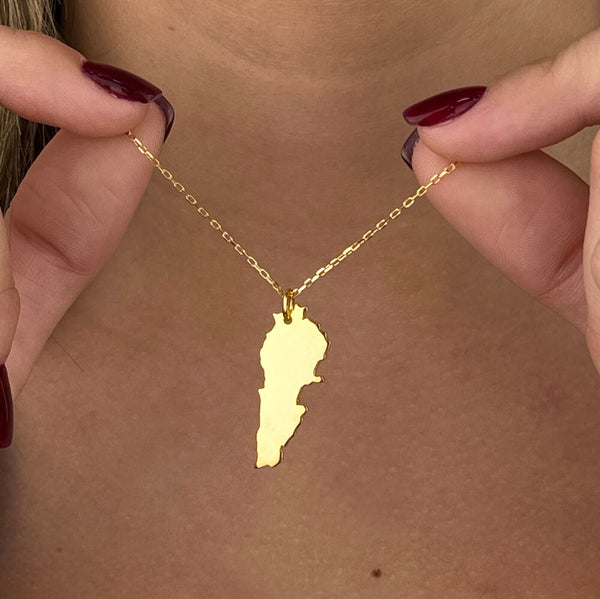 Lebanon Map Necklace