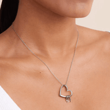 Love Heart Drop Initials Necklace