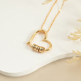 Love Heart Name Rings Necklace