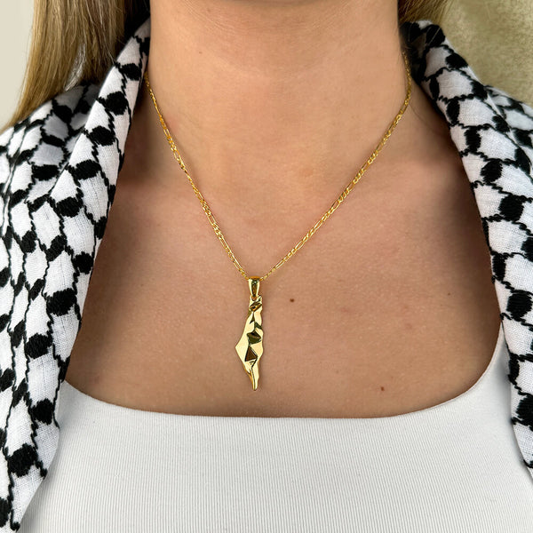 Palestine 3D Map Necklace