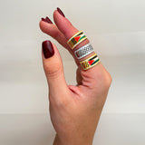 Palestine Flag Kufiya Ring