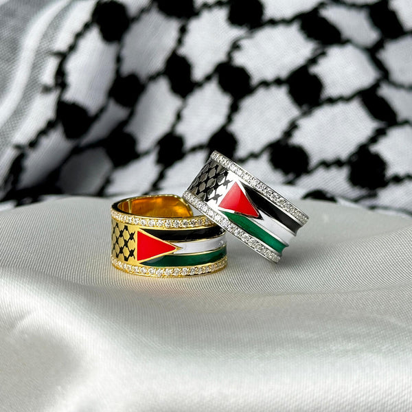 Palestine Flag Kufiya Ring