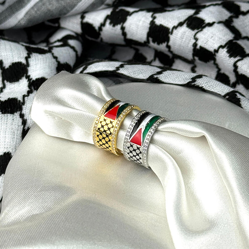 Palestine Flag Kufiya Ring