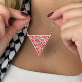 Palestine Red Triangle Resistance Necklace