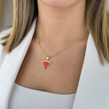 Palestine Triangle Watermelon Necklace