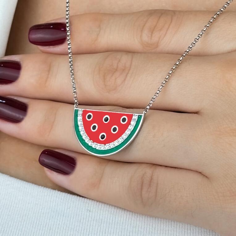 Palestine Watermelon Necklace