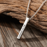 Cubic 3D Bar Men's Necklace