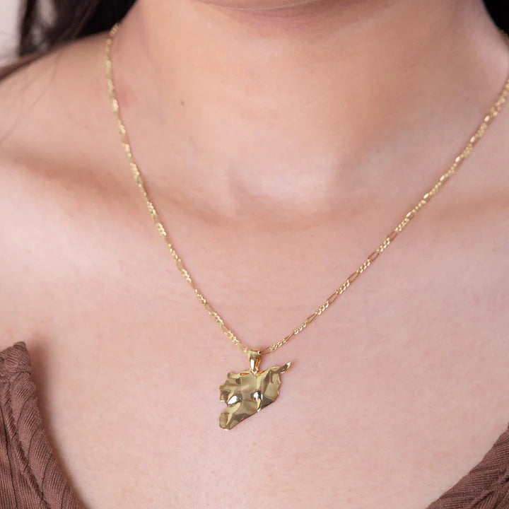 Syria 3D Map Necklace