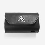 Carbon Black IQOS Leather Case IQOS case Silver Initials - Pegor Jewelry