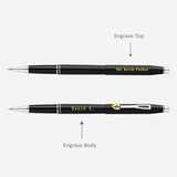 Cross Scuderia Ferrari Pen Stylus Pens Black Matt / Engraved - Pegor Jewelry