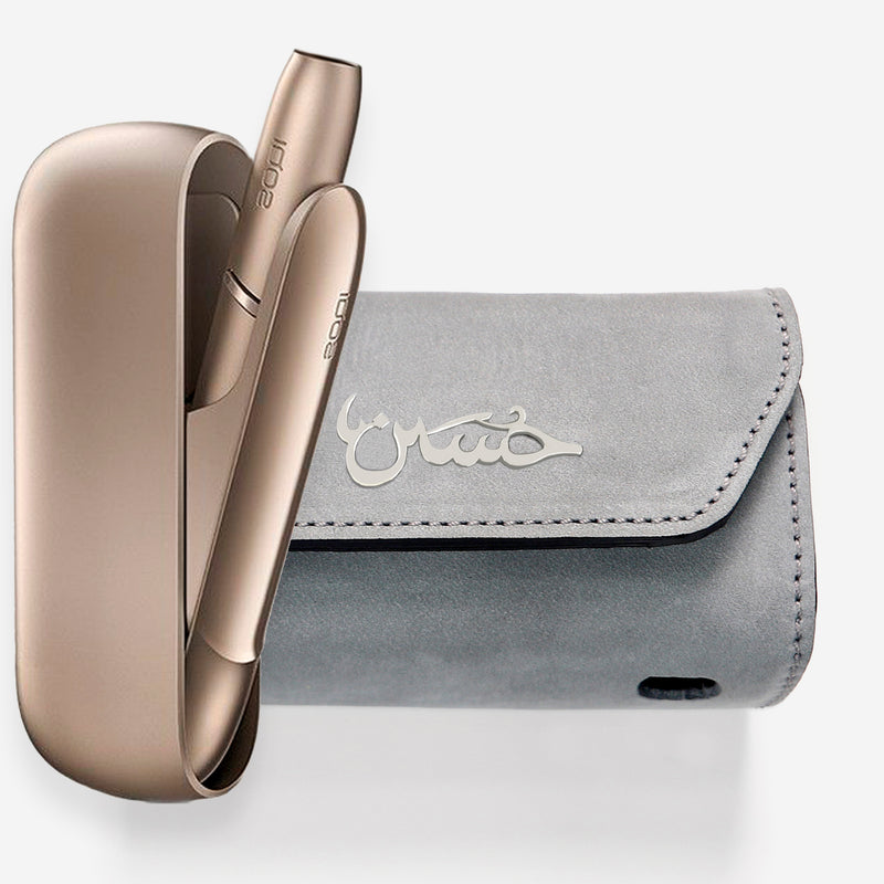 Grey Color IQOS Leather Case- 100% Real Leather