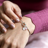 Love Knot Silver Bangle Bracelet