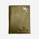 Sergio Tacchini Olive Green Vertical Wallet Wallets Silver Initials - Pegor Jewelry